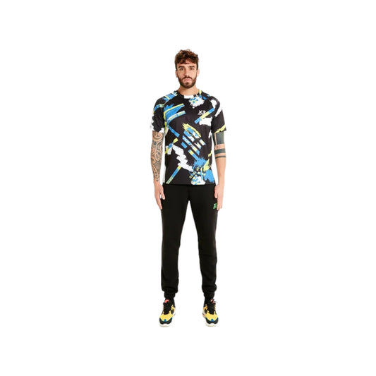 INGHILTERRA Pantalone Nero e Verde Fluo