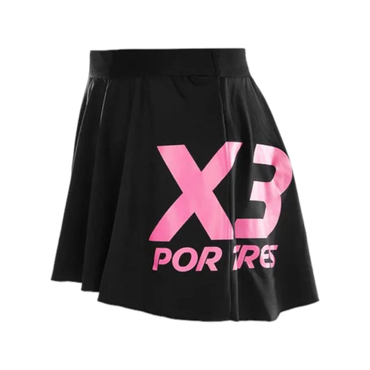 TORREON Falda negra y fucsia