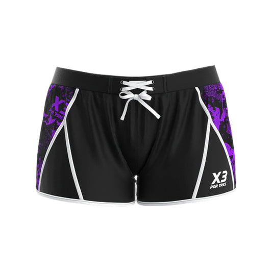 BELGIO Pantaloncino Nero e Viola