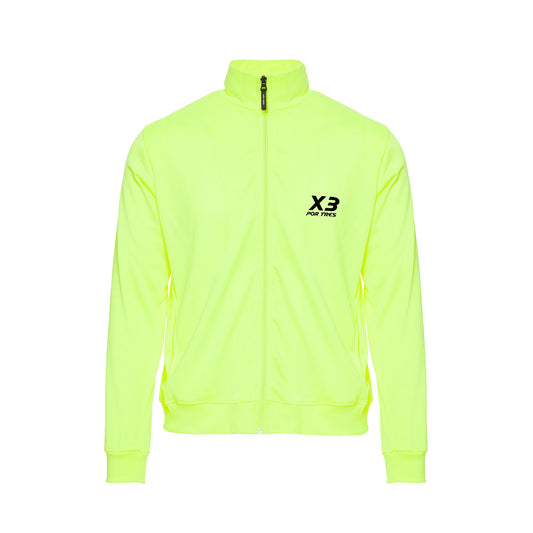 ITALIA Giallo Fluo- Giacca full zip in trincerato- mid season