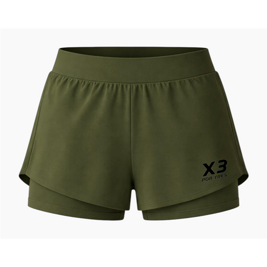 Jaen Pantaloncino Donna Verde Militare