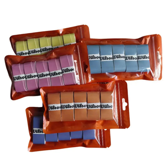 5pcs Gradual Tennis Overgrip Tennis Sweatband PU Tennis Racket