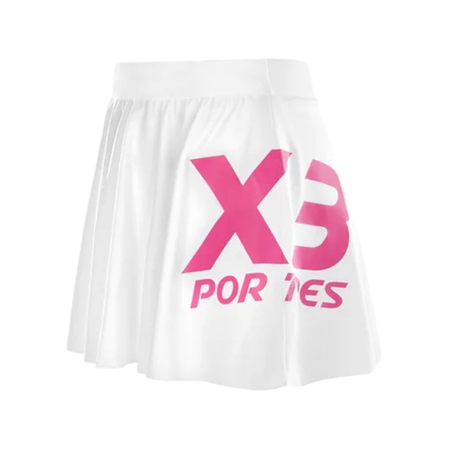 Falda TORREON Blanca y Fucsia